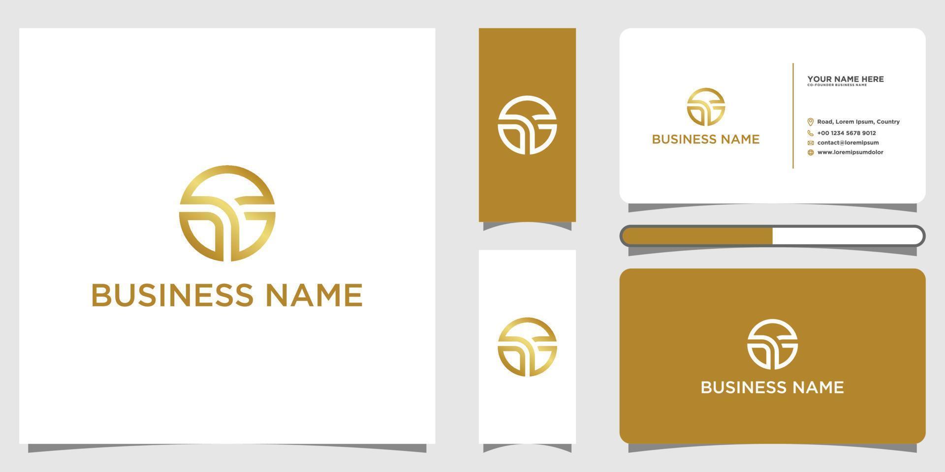 brief tt cirkel balans luxe creatief logo en bedrijf kaart vector