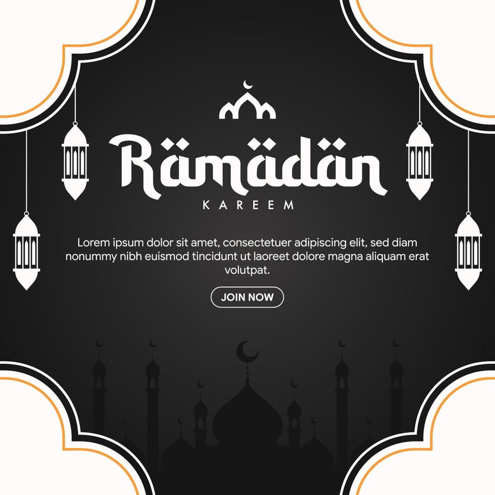 Ramadan banier illustratie in vlak ontwerp vector