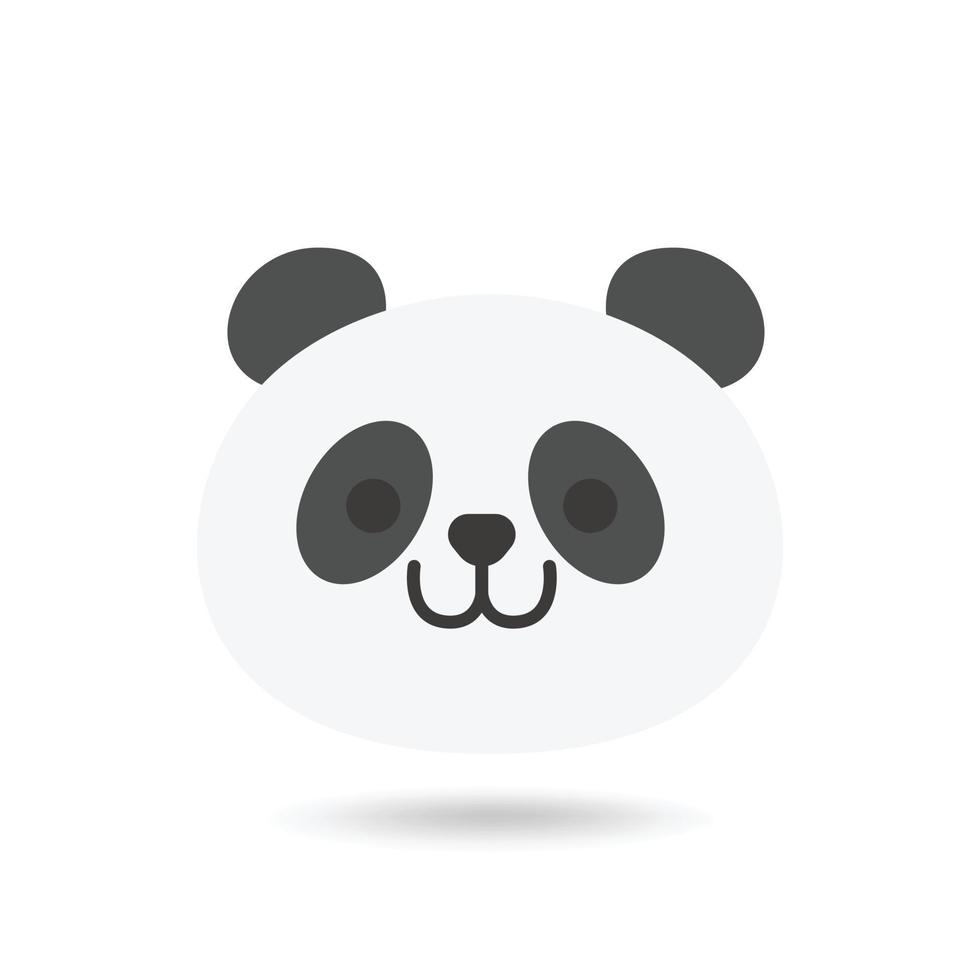 panda gezicht, dier gezicht schattig emoji's, stickers, emoticons. vector