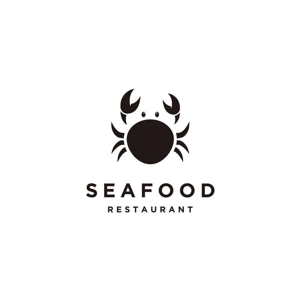 zeevruchten krab kreeft wijnoogst gemakkelijk logo ontwerp vector