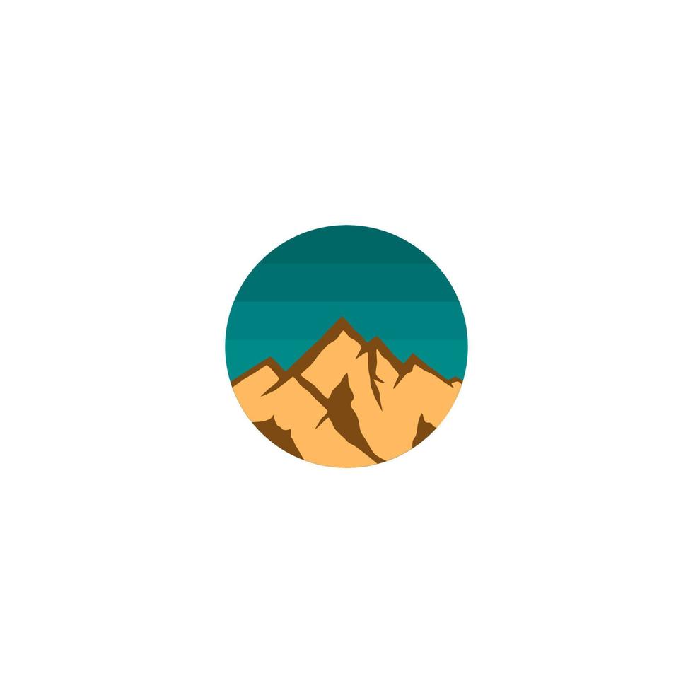 berg vector logo ontwerp. berg klimmer.