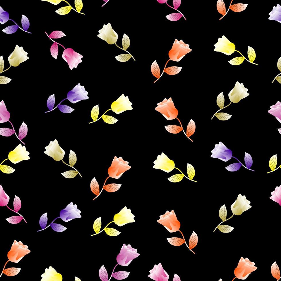 naadloos patroon met bloemmotieven die kunnen worden afgedrukt voor doeken, tafelkleden, dekens, overhemden, jurken, posters, papieren. vector