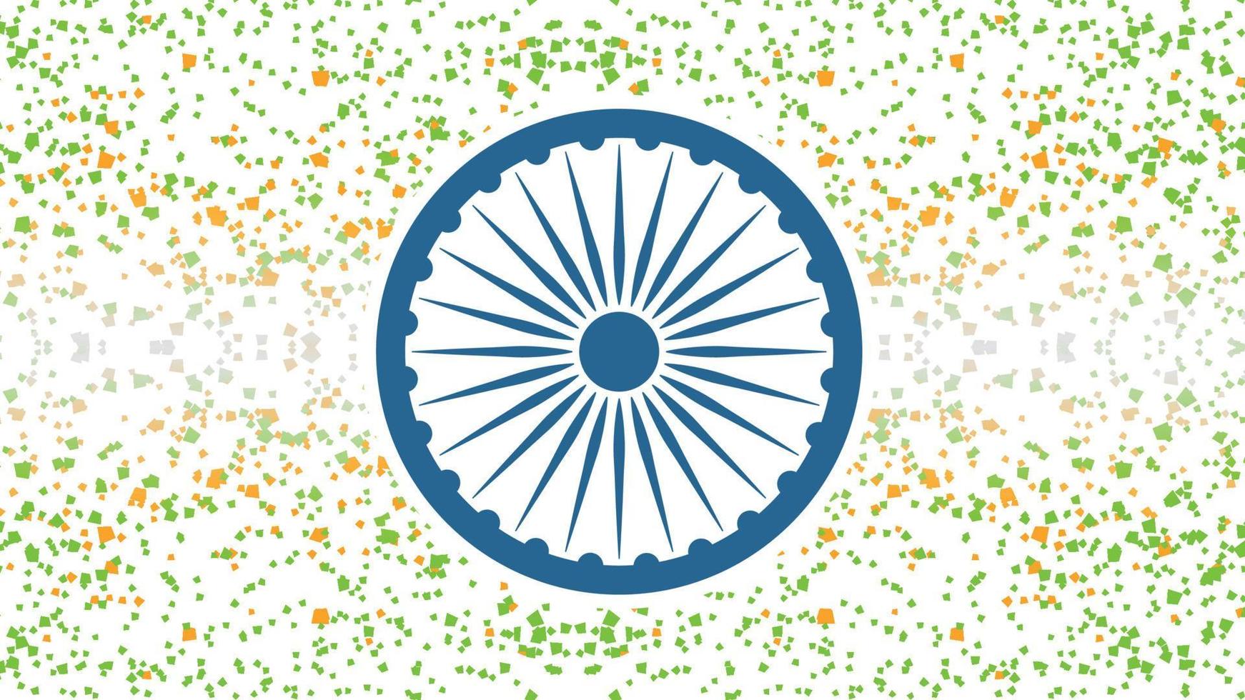 Indisch driekleur vlag achtergrond voor onafhankelijkheid dag. website banier en groet kaart ontwerp sjabloon. vector