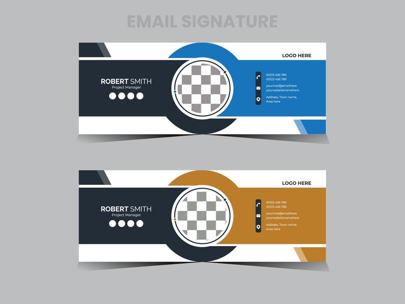 professioneel e-mail handtekening ontwerp vector