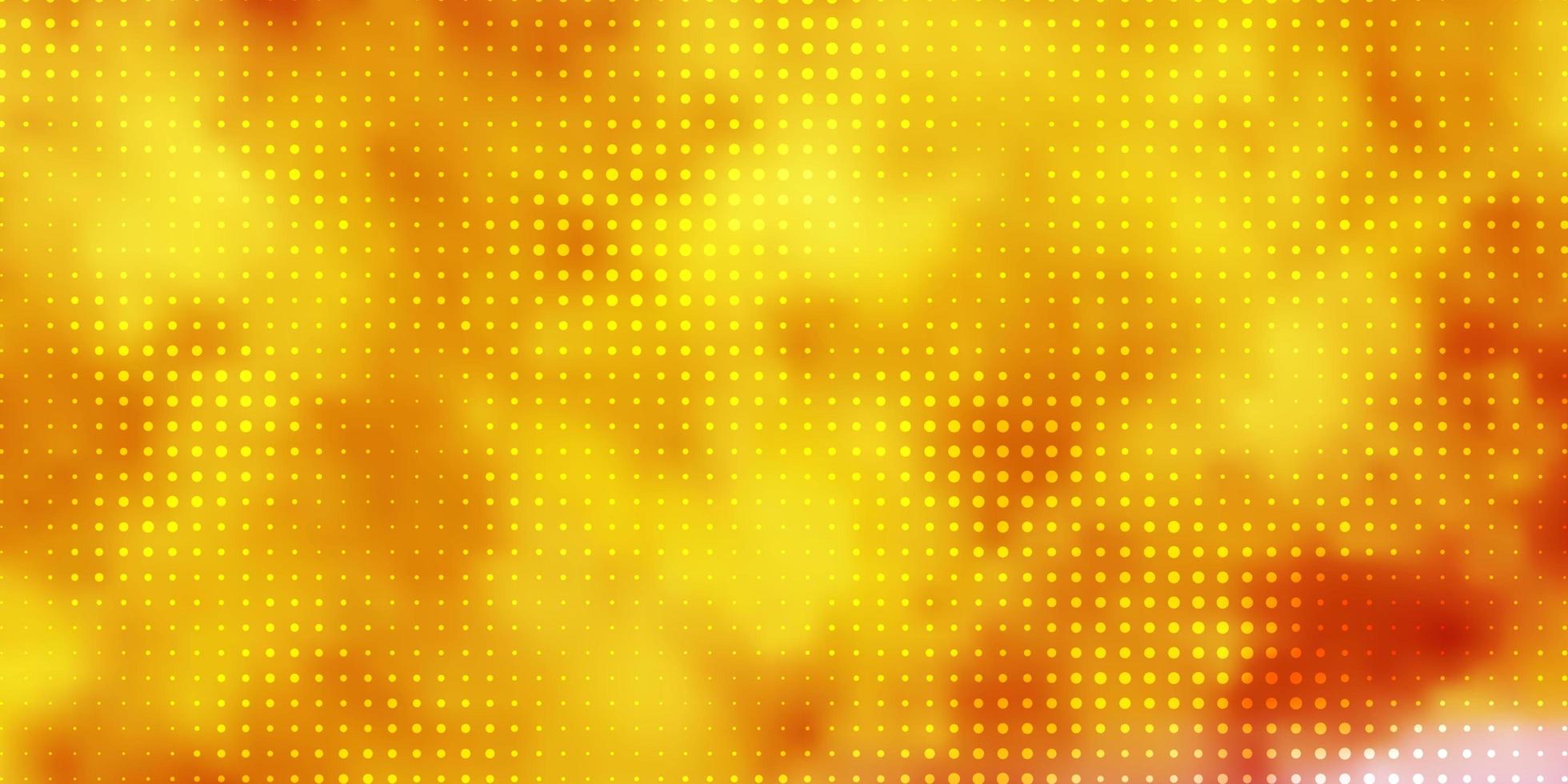 lichtroze, geel vectorpatroon met cirkels. vector