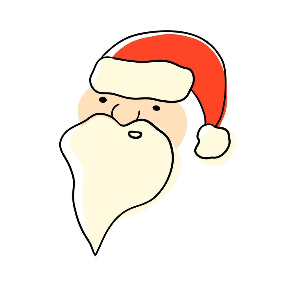 schattig vrolijk de kerstman claus. vector illustratie in tekenfilm vlak stijl geïsoleerd Aan wit achtergrond.