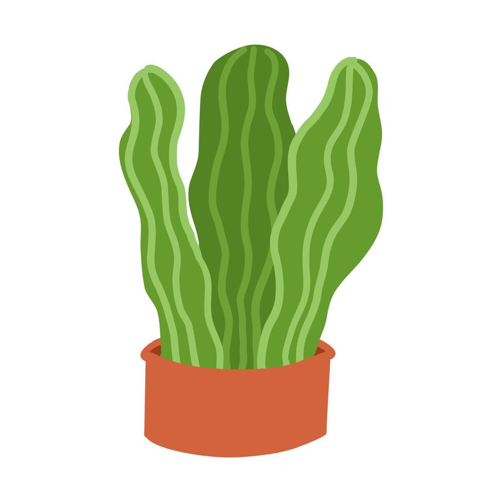 tekenfilm cactus. vector illustratie in vlak stijl geïsoleerd Aan wit achtergrond.