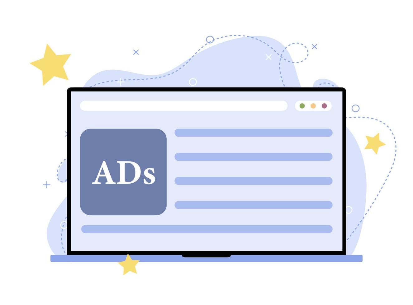 zoeken marketing, ppc advertentie, digitaal reclame. lay-out web bladzijde vector