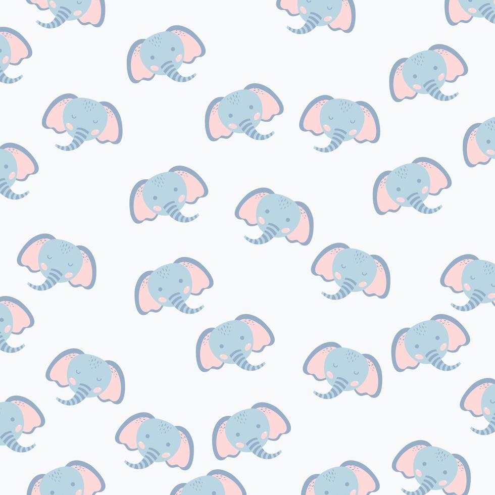 vector naadloos patroon met schattig olifant Aan wit achtergrond