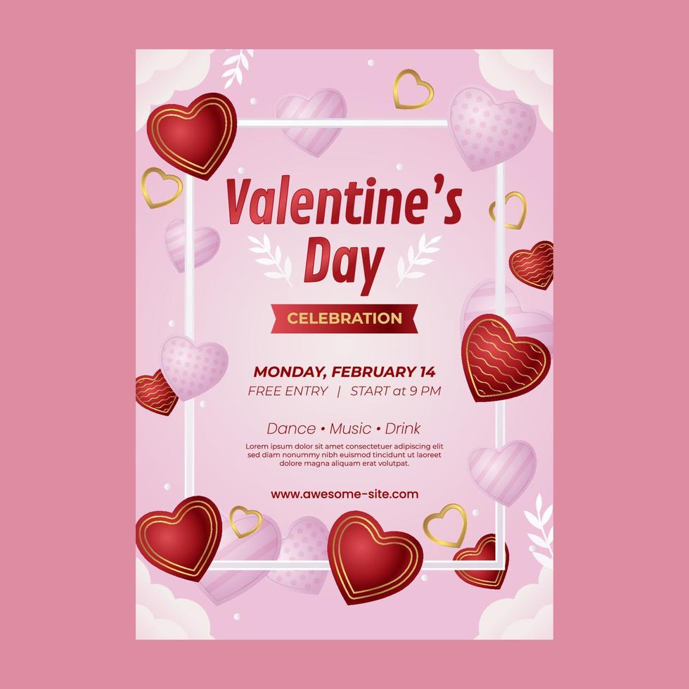 Valentijnsdag dag uitverkoop poster concept vector