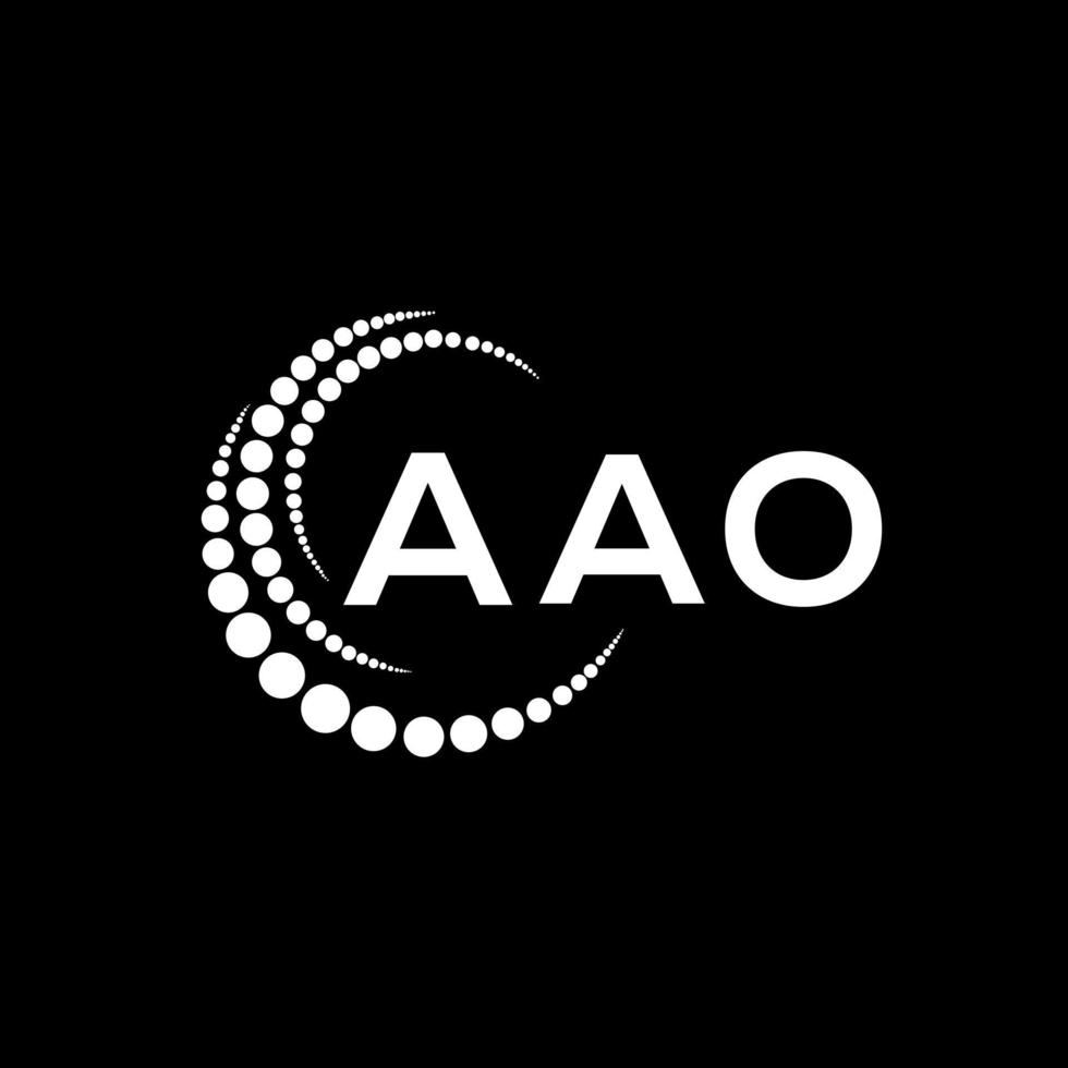 aao brief logo creatief ontwerp. aao uniek ontwerp. vector