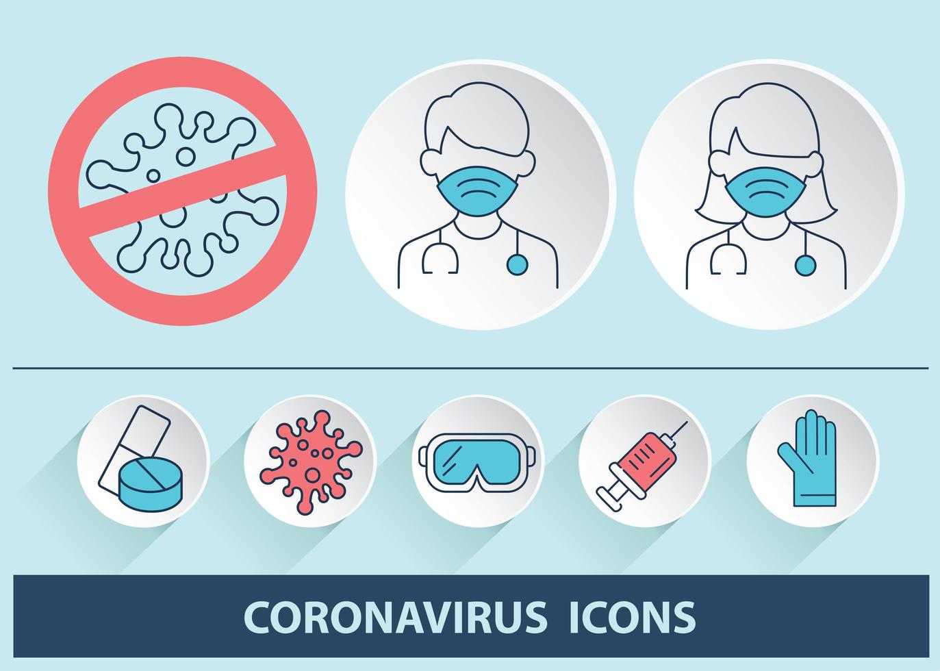 set pictogram covid-19 symptomen. pandemie. arts en coronavirus symptomen. vector
