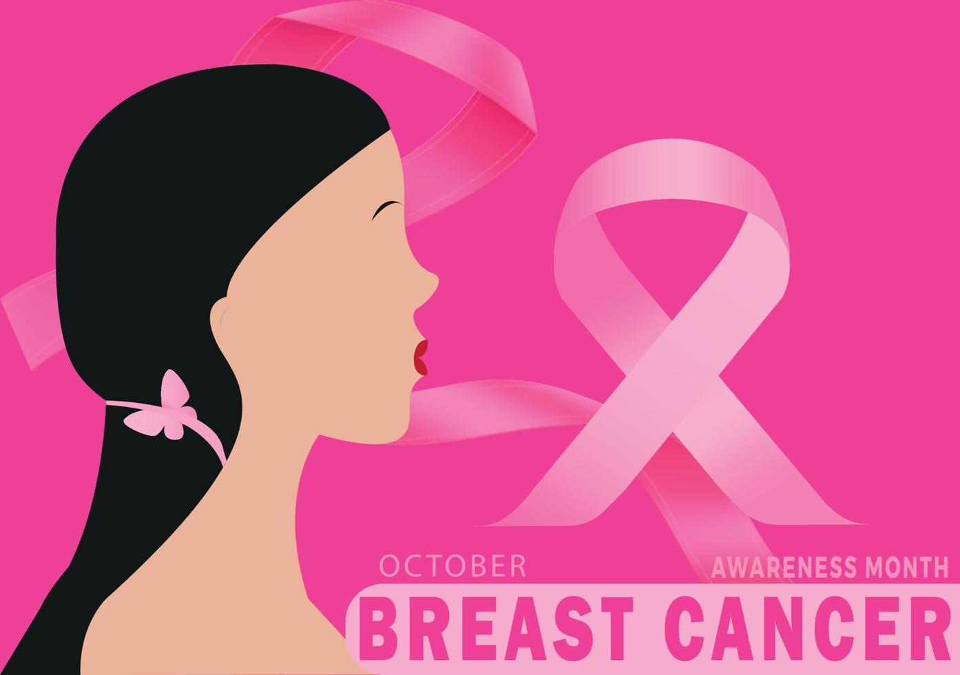 borst kanker bewustzijn campagne spandoek, afdrukken, ansichtkaart en andere toepassingen vector