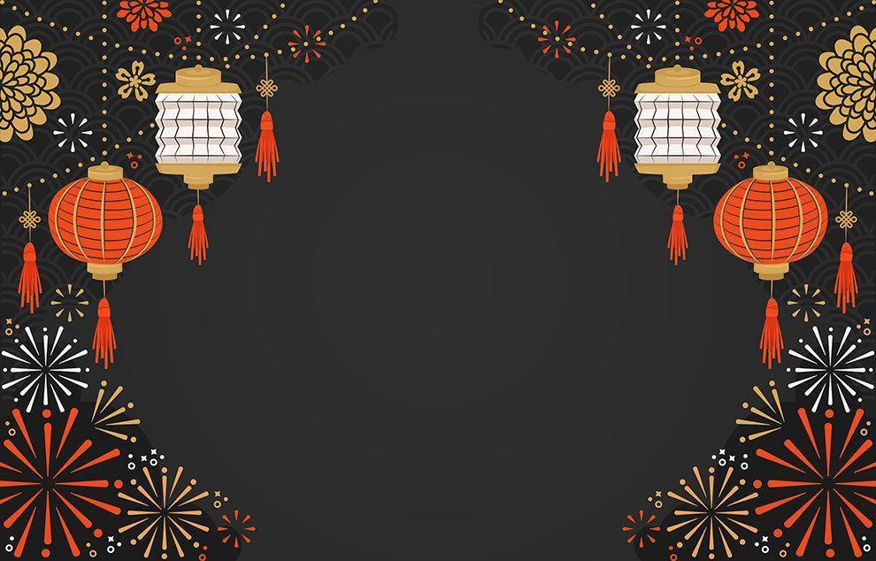 chinees nieuwjaar feest achtergrond vector