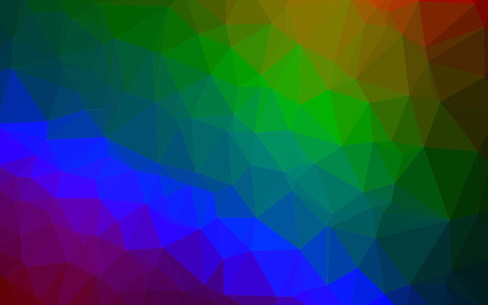 donkere veelkleurige, regenboog vector veelhoekige sjabloon.