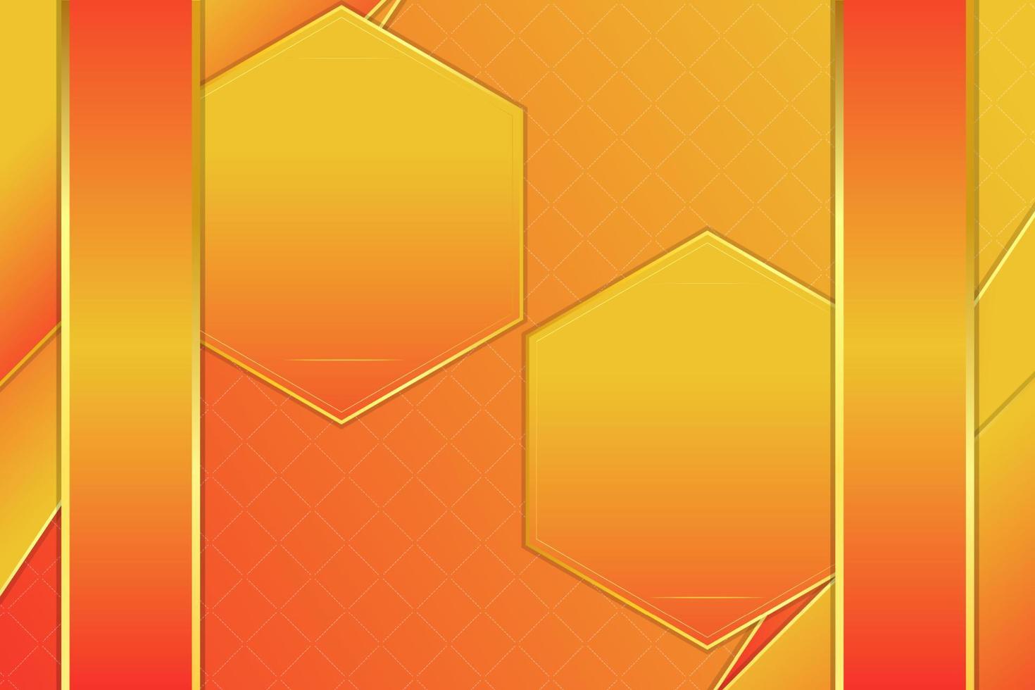 modern luxe abstract achtergrond met gouden lijn elementen. modern geel oranje achtergrond voor ontwerp vector