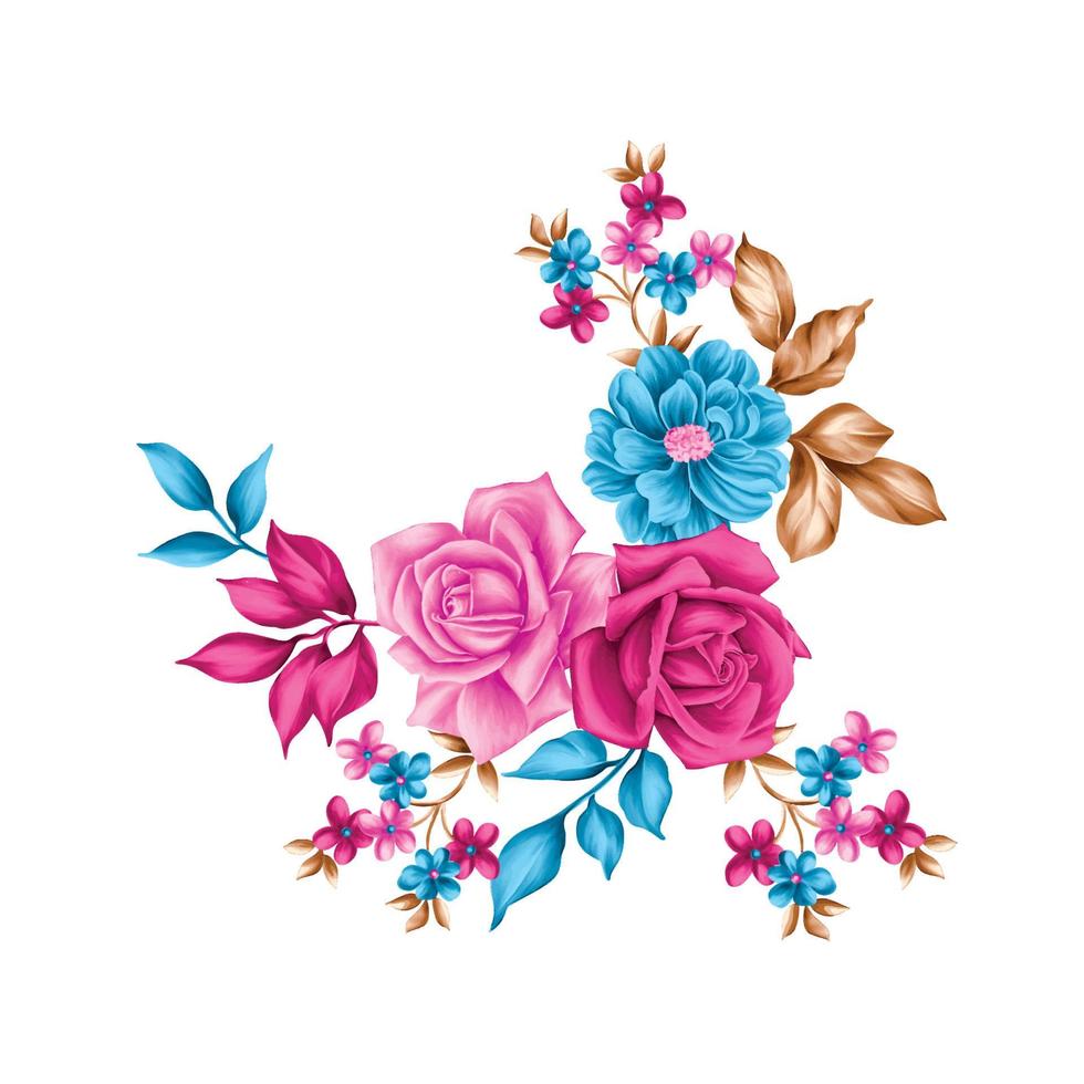 bloem waterverf illustratie, botanisch bloemen achtergrond, decoratief bloem patroon, digitaal geschilderd bloem, bloem patroon voor textiel ontwerp, bloem boeketten, bloemen bruiloft uitnodiging sjabloon. vector