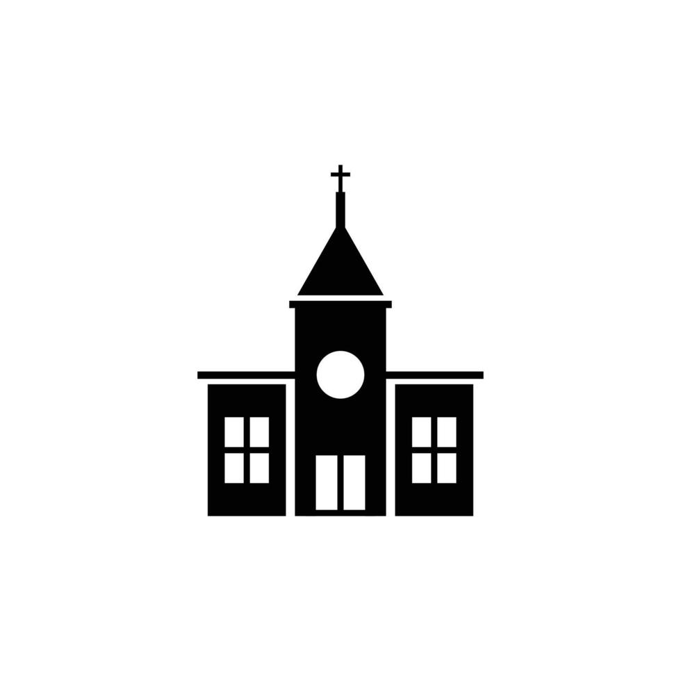 kerk gebouw logo ontwerp vector