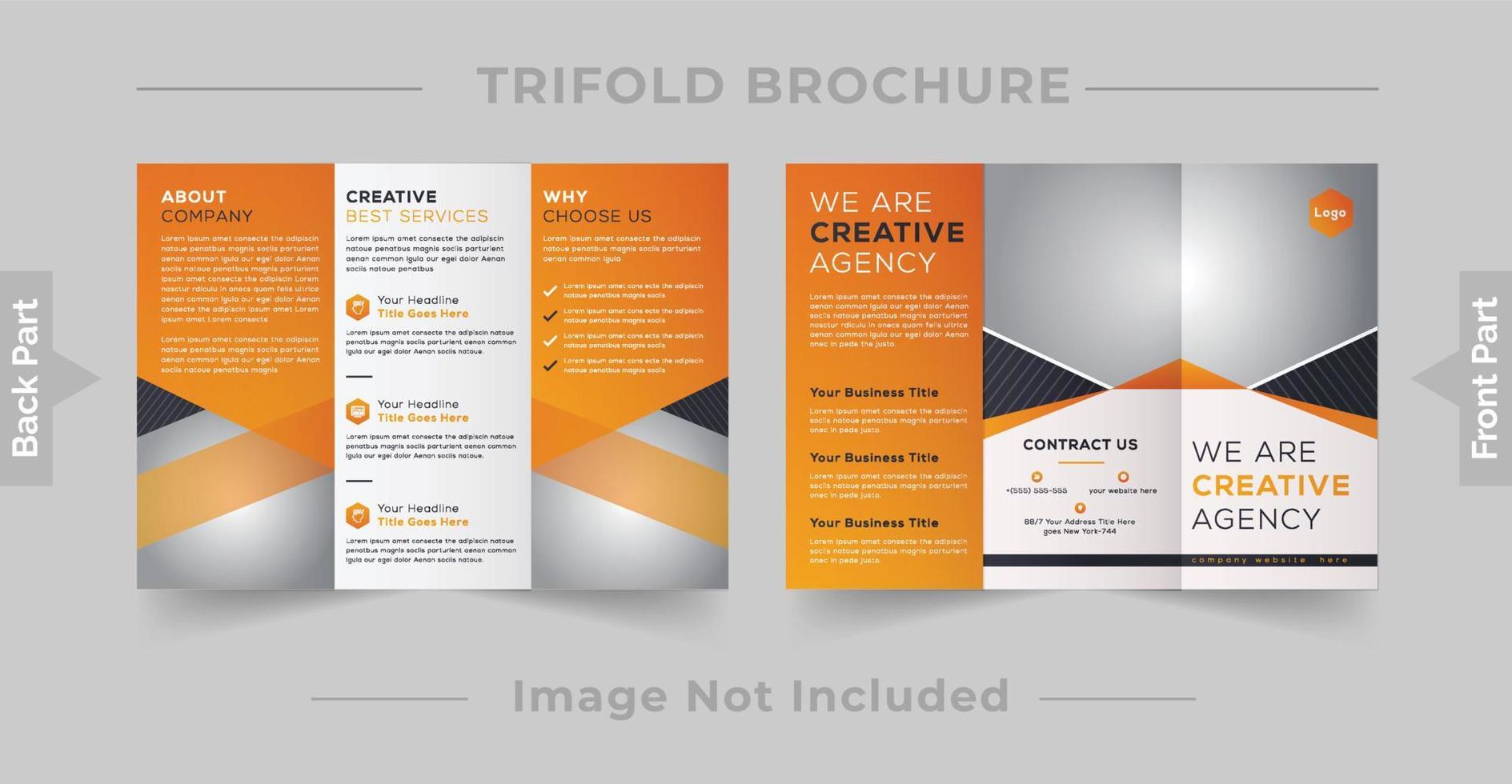 drievoud brochure ontwerp sjabloon vector