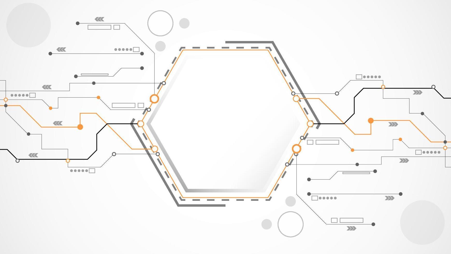 wit grijs veelhoek technologie achtergrond abstract. technologie met lijn digitaal kleur grijs, oranje, punt, hi-tech, vector. veelhoek technologisch voor web banier, achtergrond, voorwerp. vector