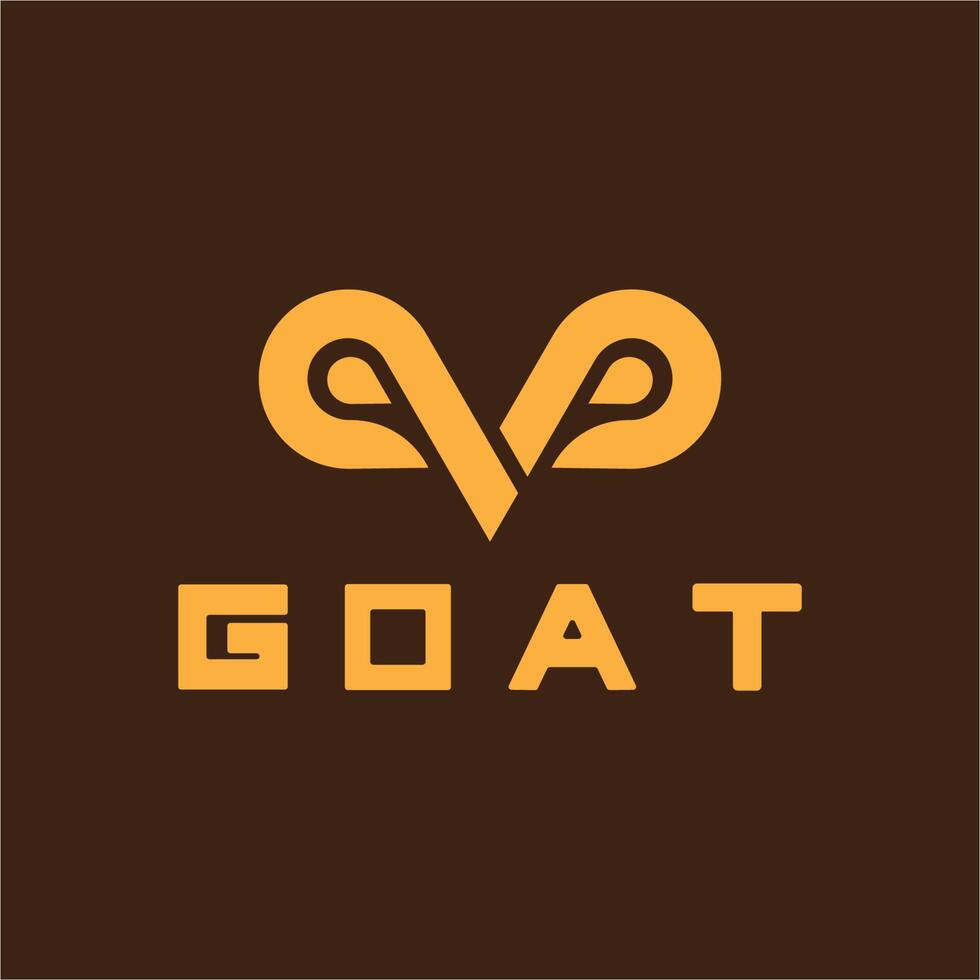 schapen geit hoorns idee logo ontwerp vector icoon illustratie. Ram dierenriem symbool logos