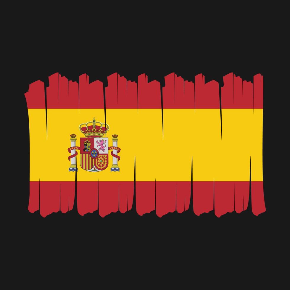 spanje vlag borstel vector