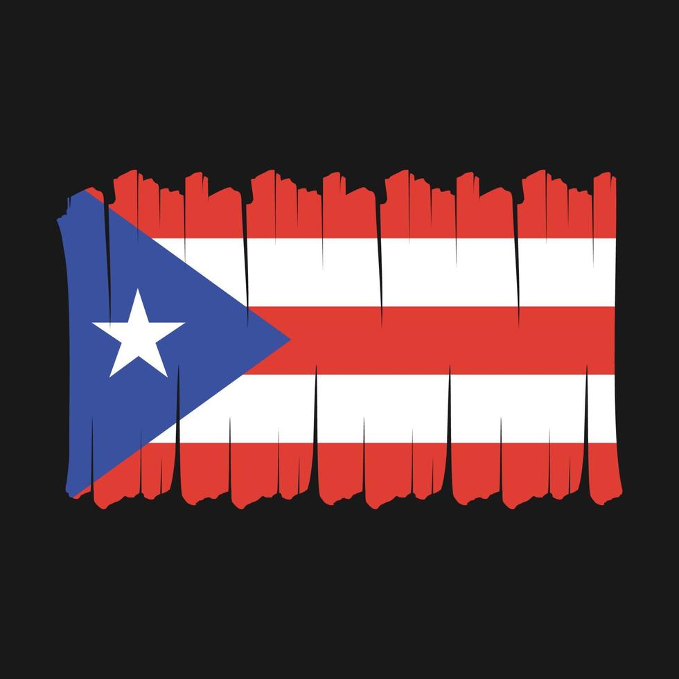 Puerto Rico vlagborstel vector