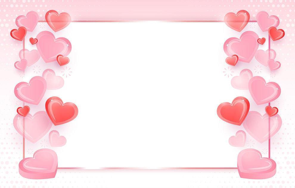 achtergrond met roze en rode harten vector