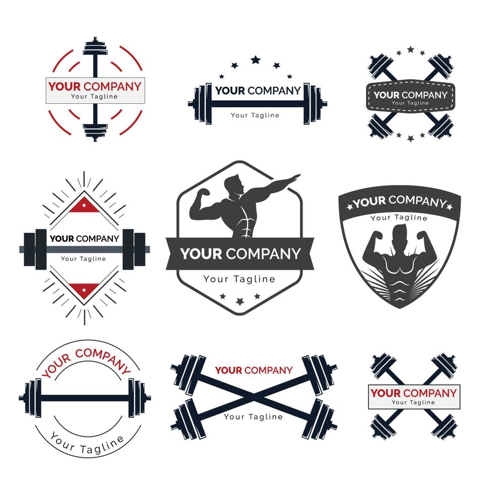 Sportschool club logo. sportman silhouet karakter vector logo ontwerp sjabloon. ontwerp element voor logo, poster, kaart, banier, embleem, t shirt. vector illustratie pro vector