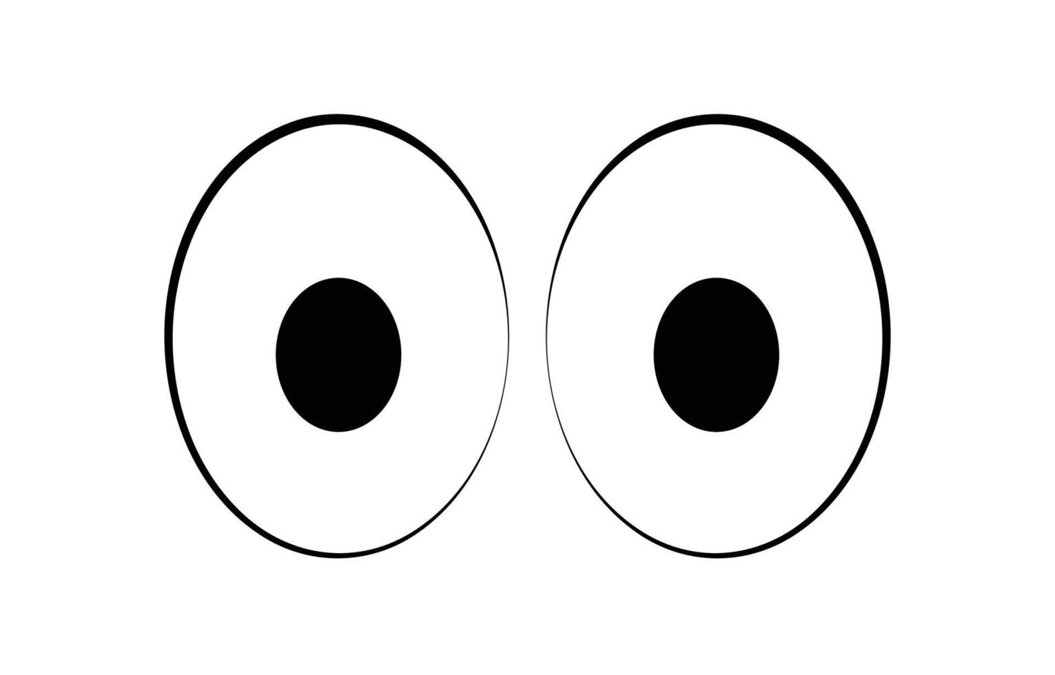 verrast ogen schattig zwart ogen vector