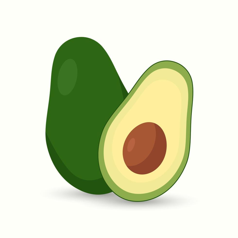 avocado vlak illustratie vers fruit voor digitaal of het drukken gebruik vector