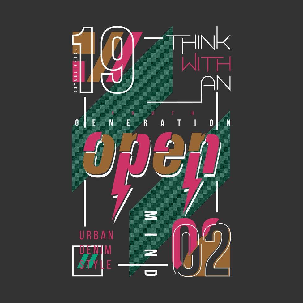 Open geest belettering grafisch typografie vector afdrukken t overhemd