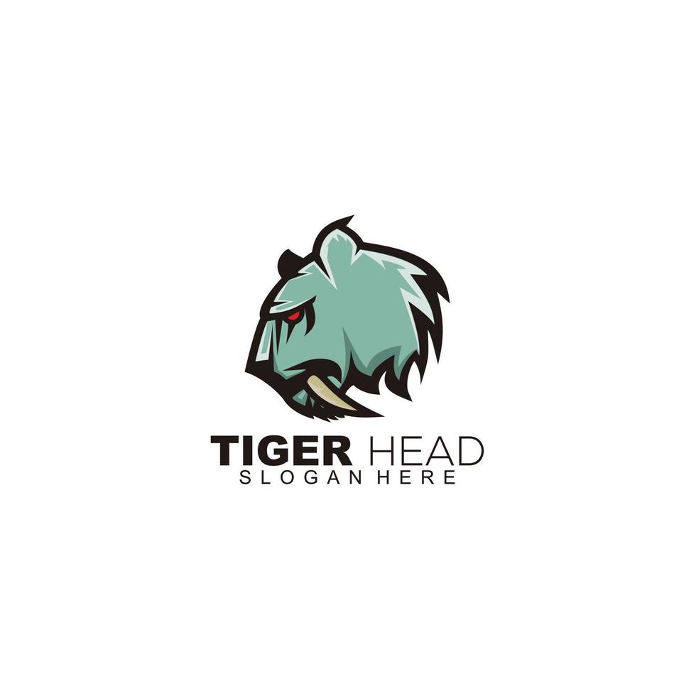 tijger hoofd icoon logo ontwerp vector illustratie sjabloon