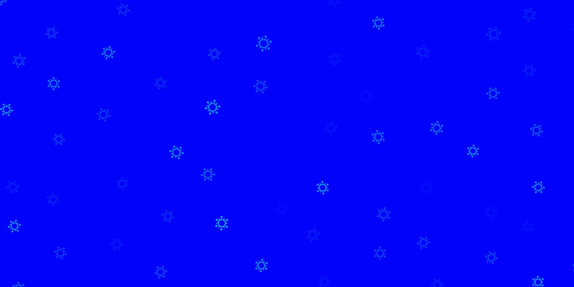 lichtblauwe vectorachtergrond met covid-19 symbolen vector