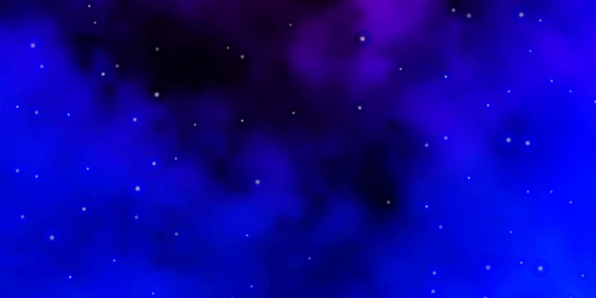 donkerroze, blauwe vectortextuur met prachtige sterren. vector