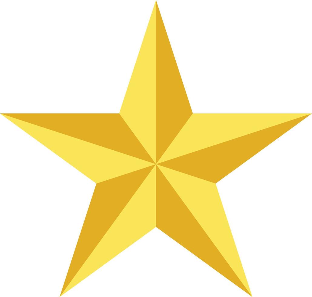 gouden ster plat pictogram vector