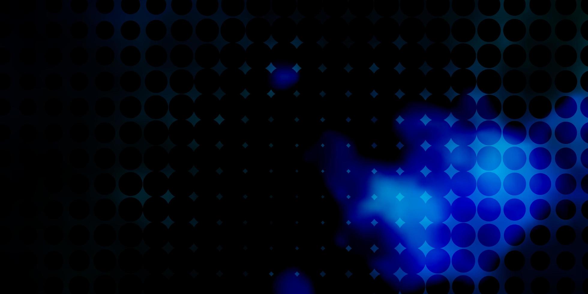 donkerblauwe vectorachtergrond met bellen. vector