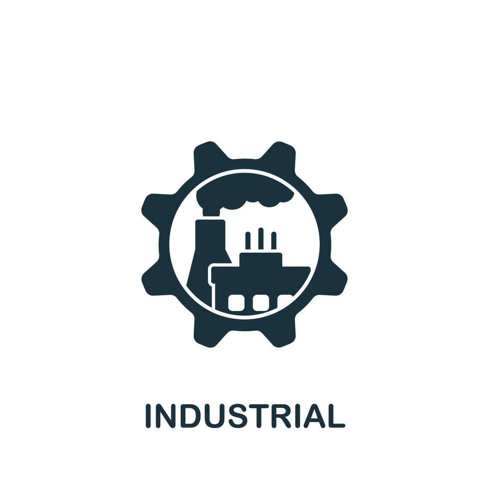 industrieel icoon. gemakkelijk lijn element industrieel symbool voor Sjablonen, web ontwerp en infographics vector