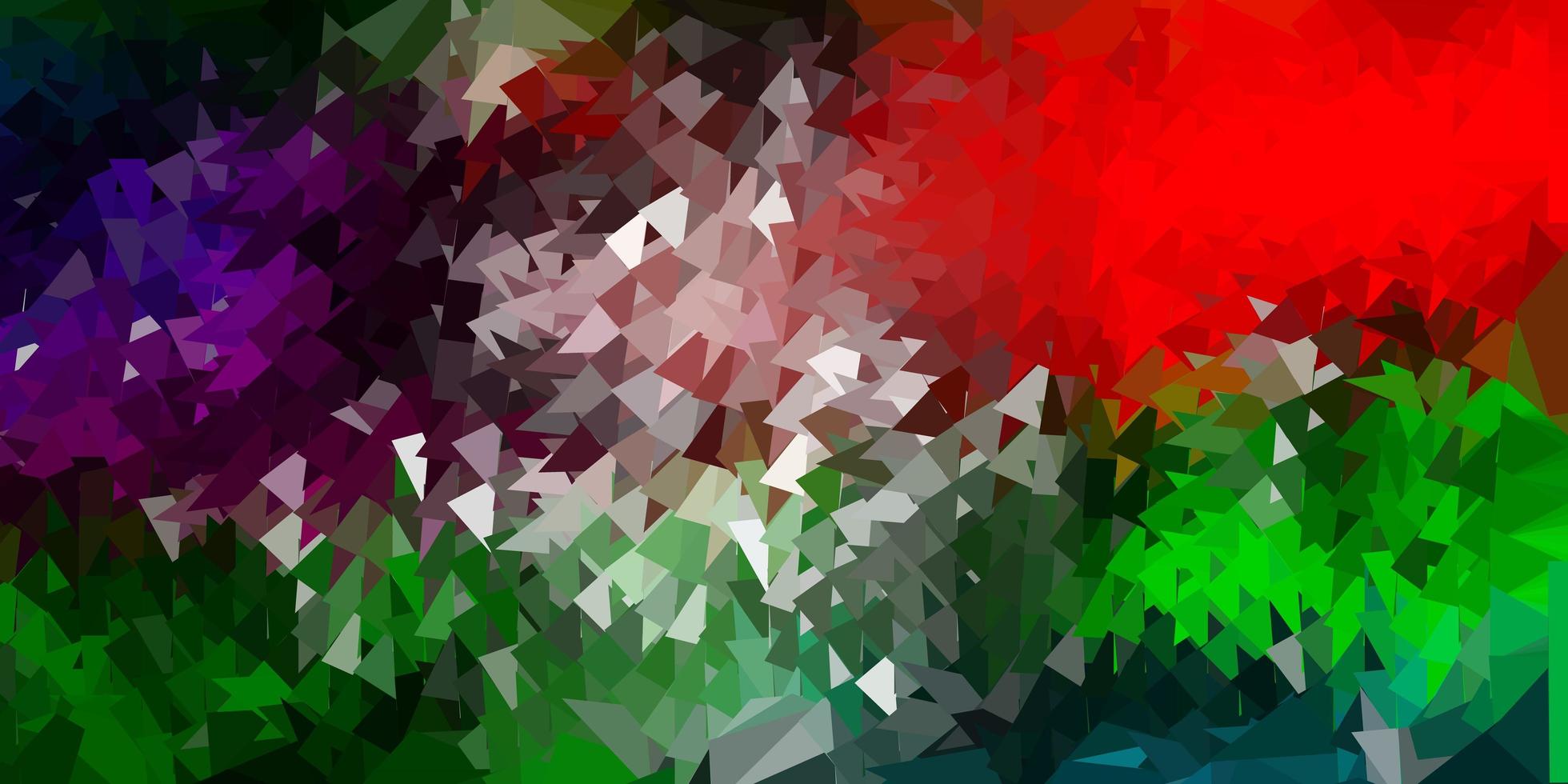 donker veelkleurig vector abstract driehoekspatroon.