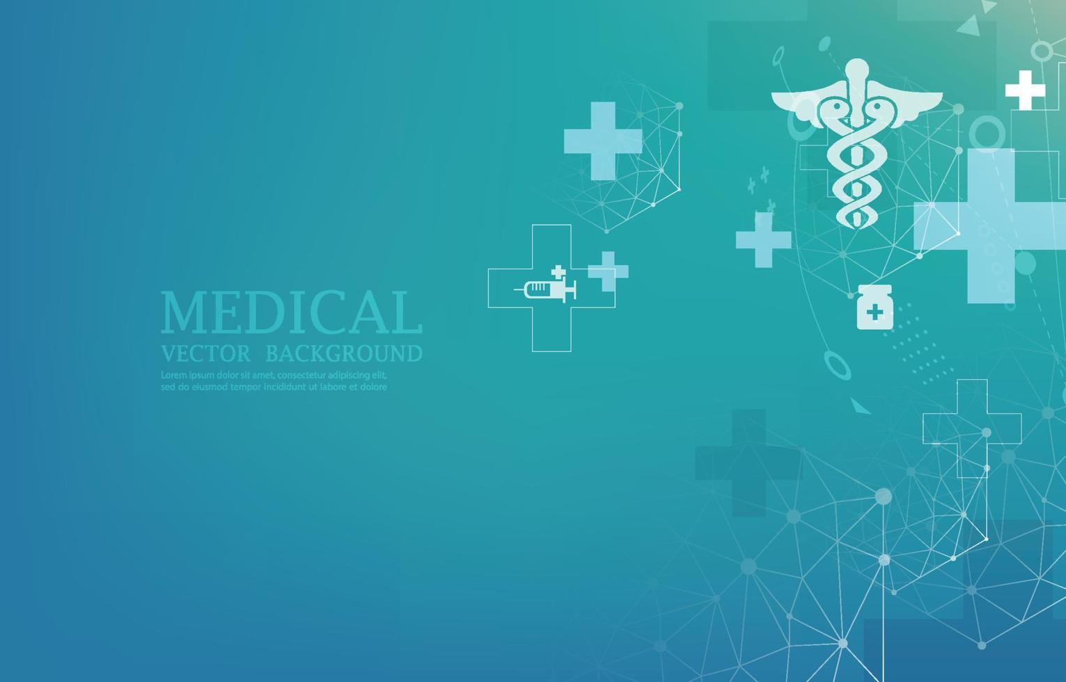 futuristische medisch vector achtergrond.modern medisch blauw behang