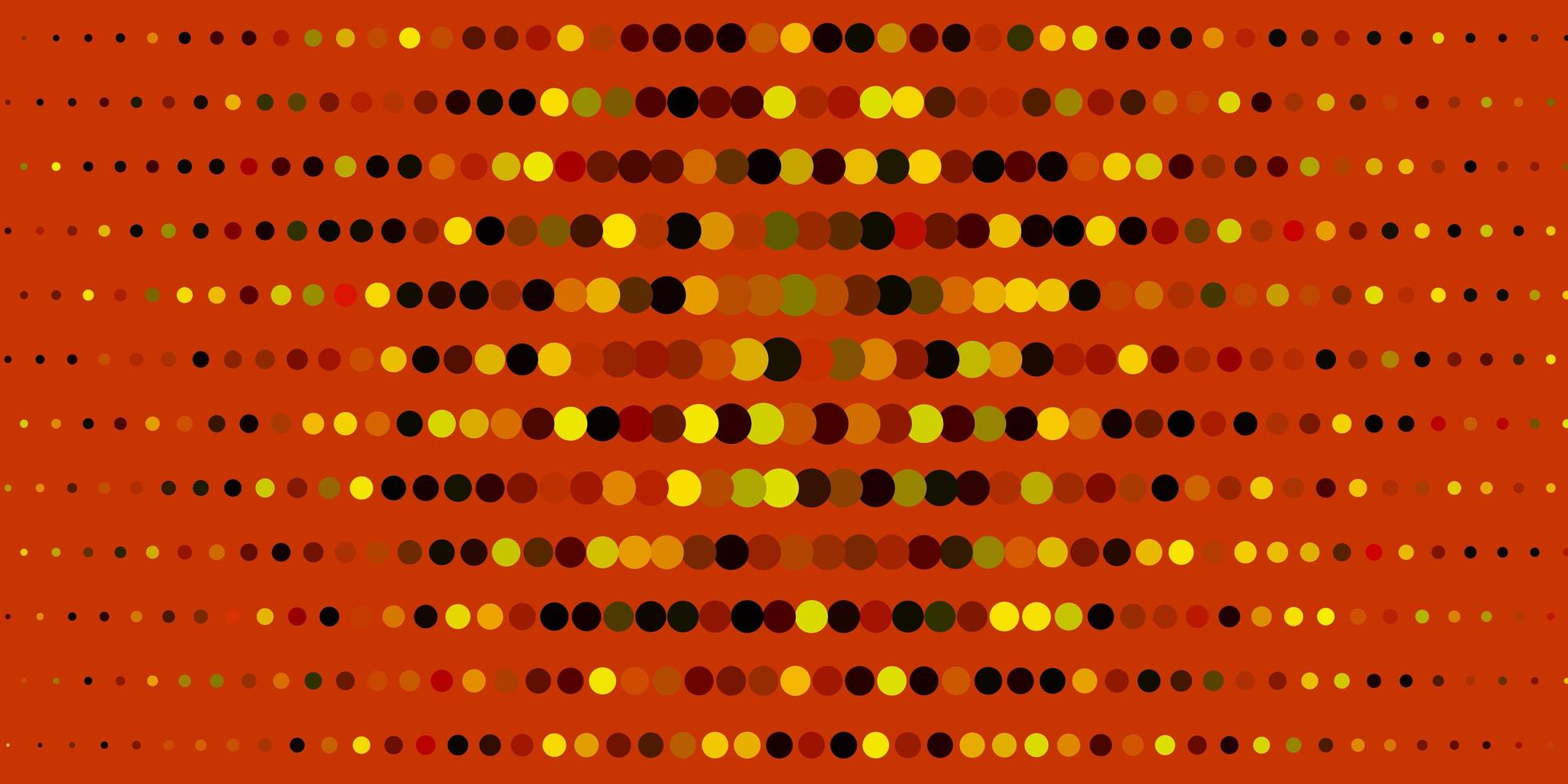 donkerrood, geel vector sjabloon met cirkels.