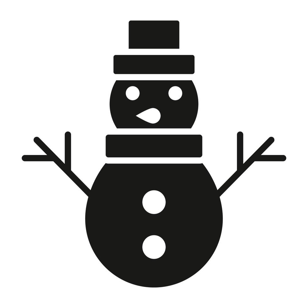 sneeuwman vector glyph icoon geïsoleerd Aan wit achtergrond