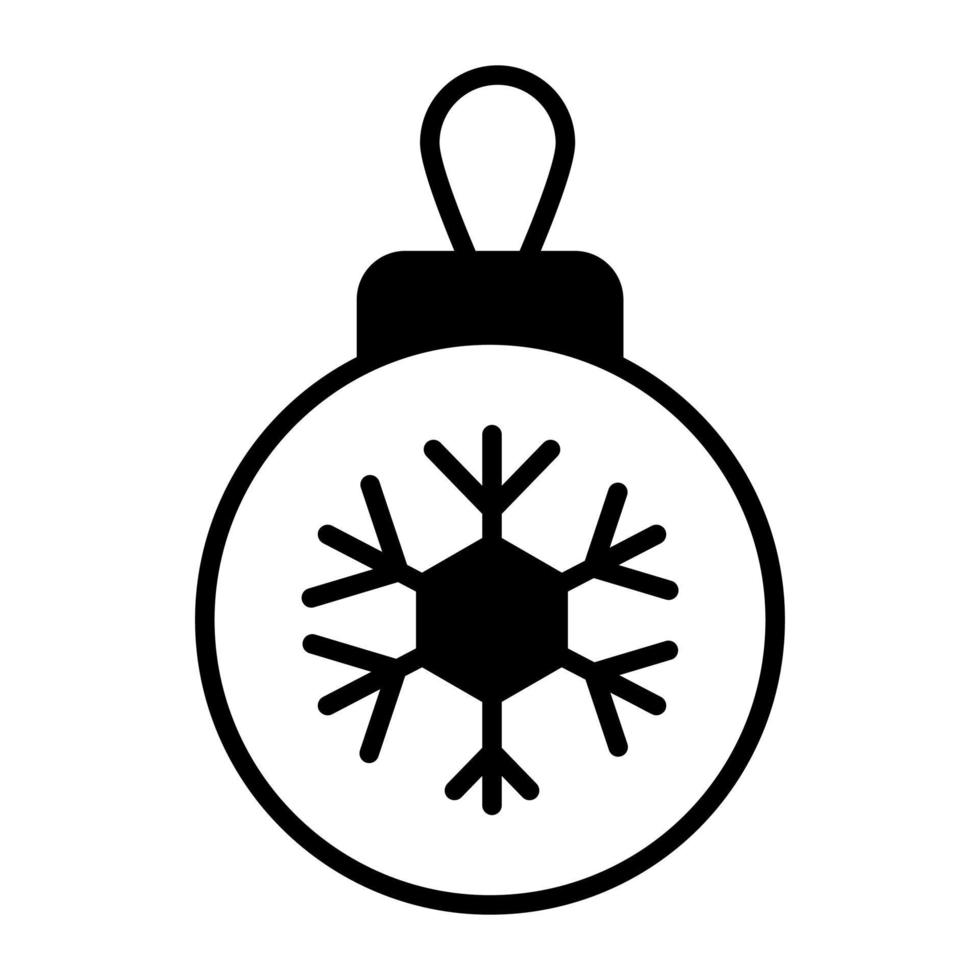 Kerstmis bal glyph icoon geïsoleerd Aan wit achtergrond vector