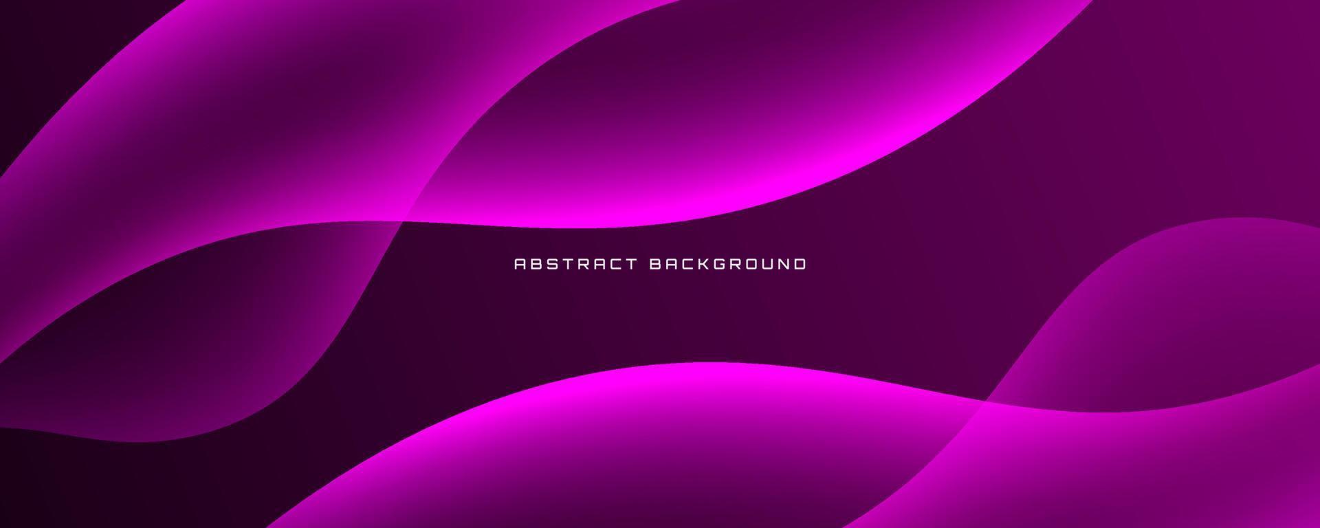 3d Purper techno abstract achtergrond overlappen laag Aan donker ruimte met licht golven decoratie. grafisch ontwerp element vloeistof stijl concept voor banier, folder, kaart, brochure omslag, of landen bladzijde vector