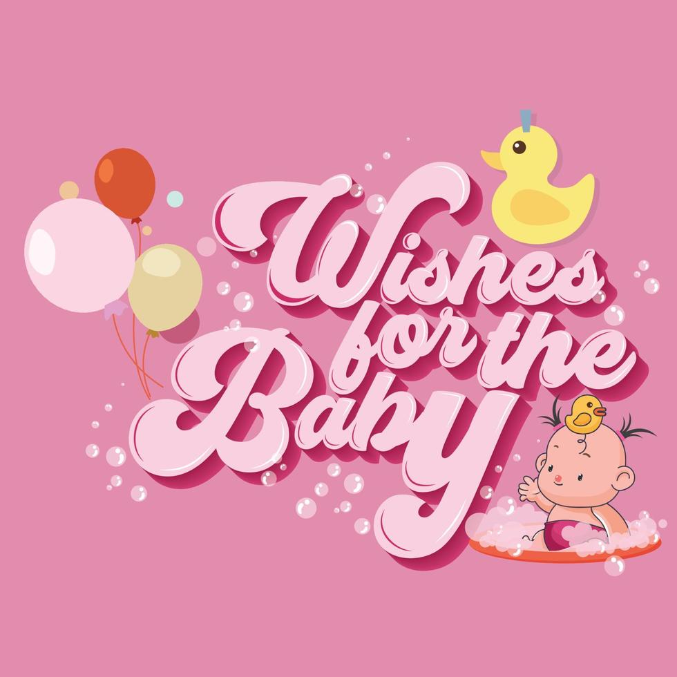 wensen voor de baby poster vector