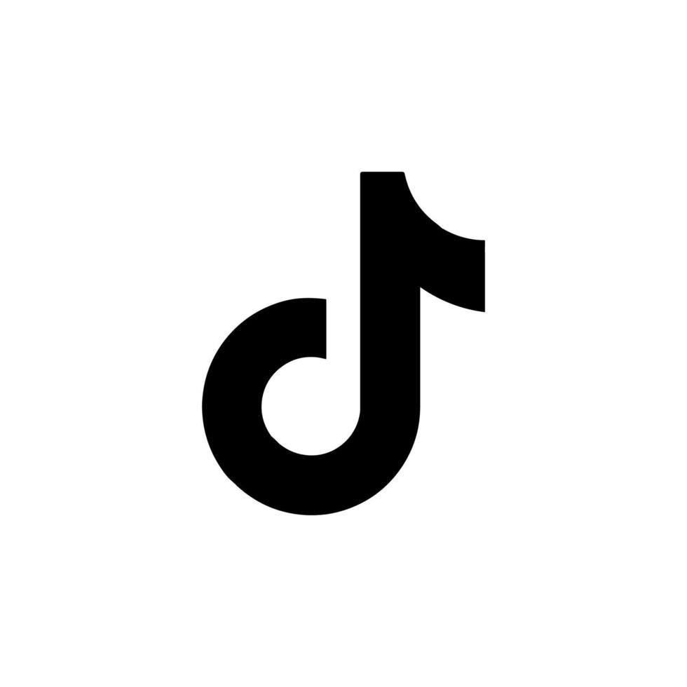 zwart tiktok logo vector, tiktok symbool, tiktok icoon vrij vector
