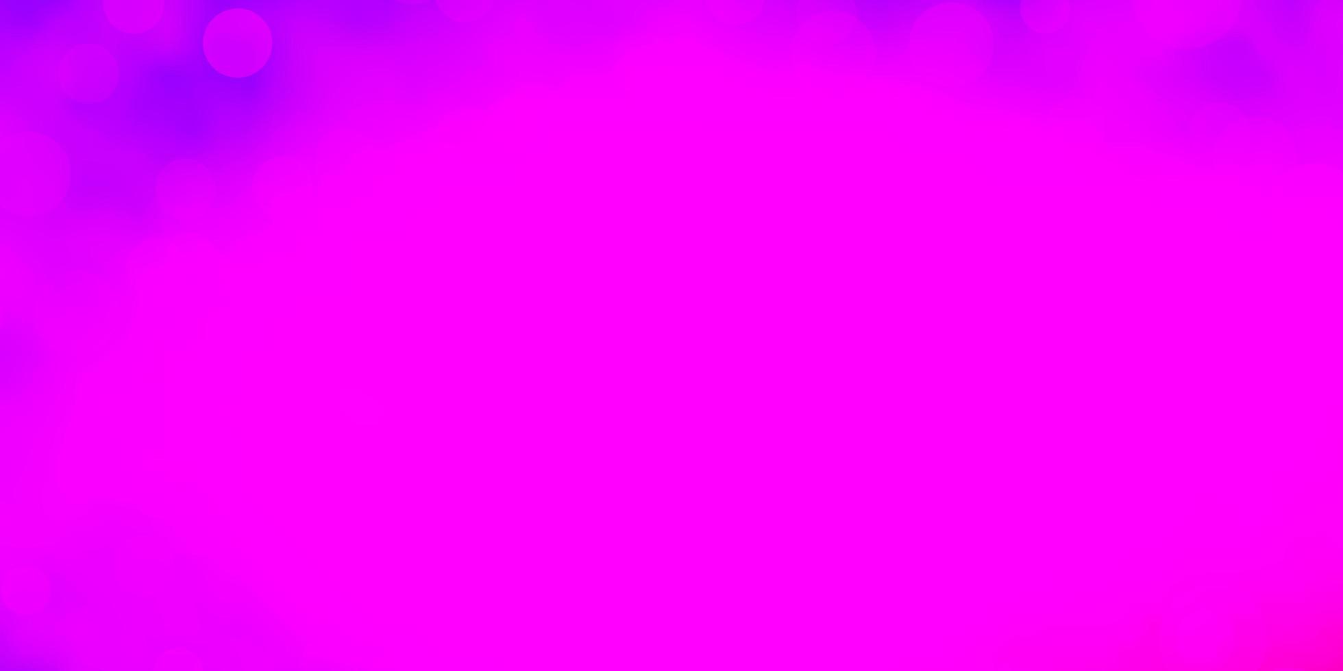 lichtpaarse, roze vector achtergrond met cirkels.