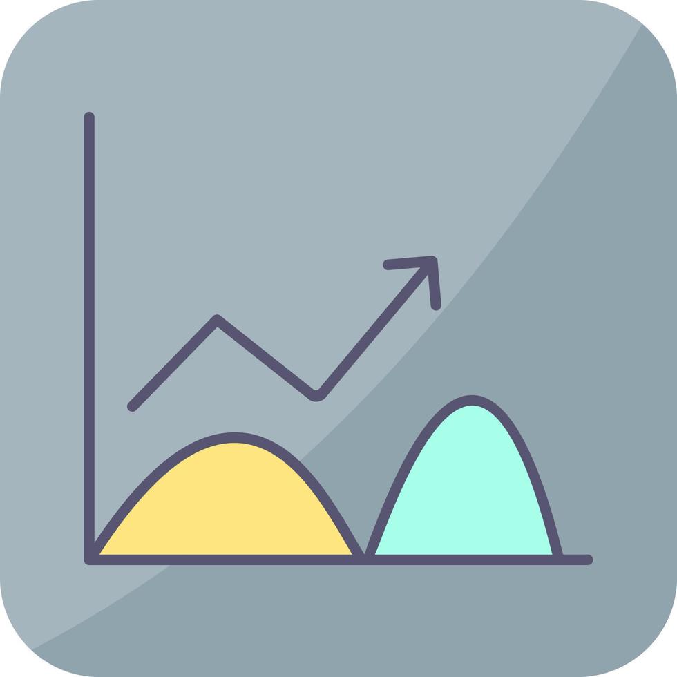 neiging in diagram vector icoon