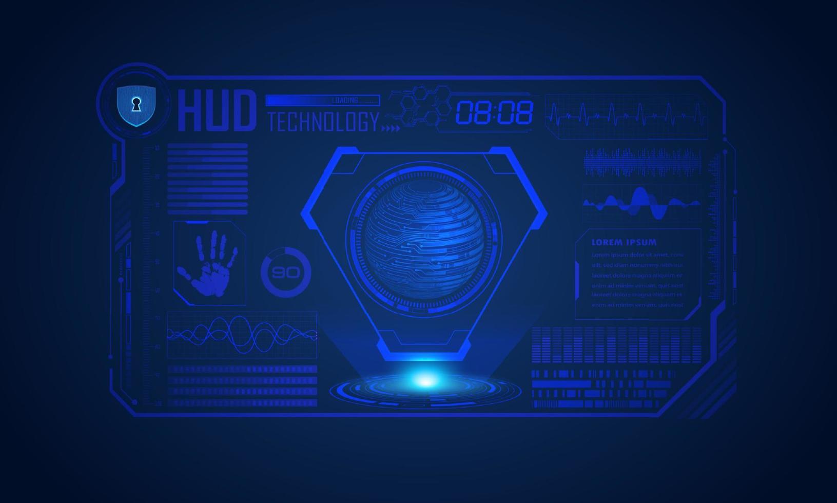 modern hud technologie scherm achtergrond vector