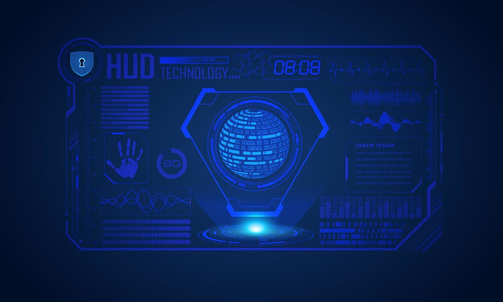 modern hud technologie scherm achtergrond vector